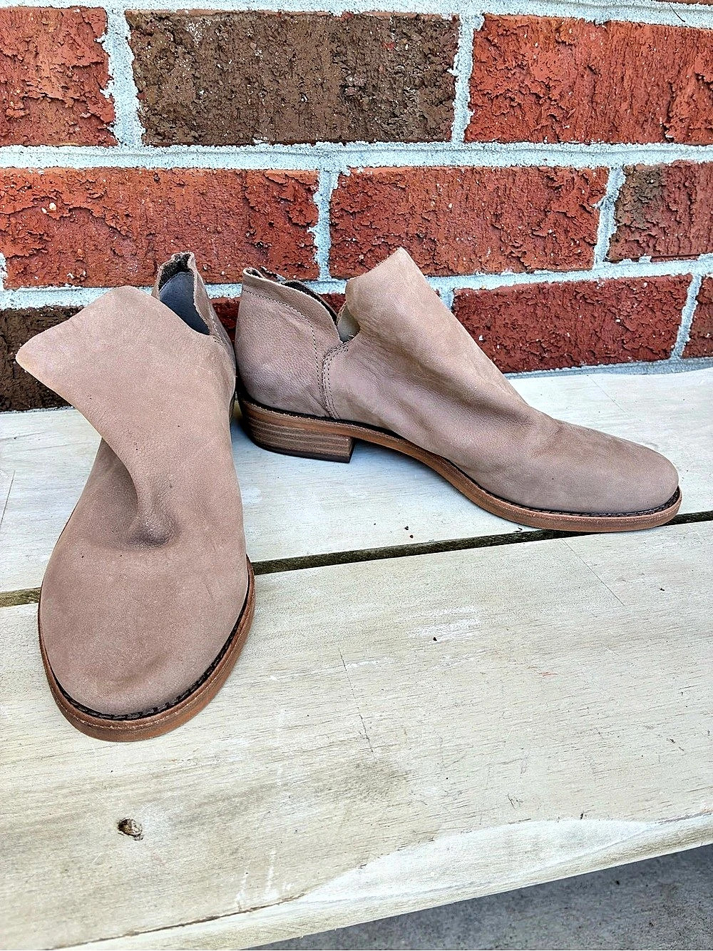 Gianna Bini Suede Ankle Boots Brown US 8M